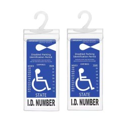 Handicapped Parking Placard Holder with Larger Hook Disabled Parking Permit Holder Handicap Holder