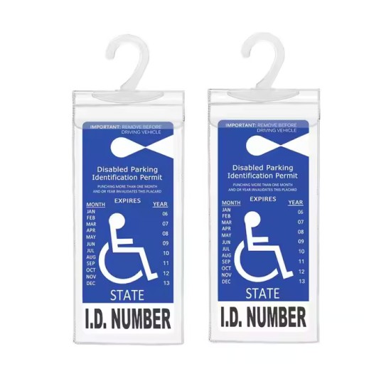 Handicapped Parking Placard Holder with Larger Hook Disabled Parking Permit Holder Handicap Holder Handicapped Parking Placard Holder with Larger Hook Disabled Parking Permit Holder Handicap Holder